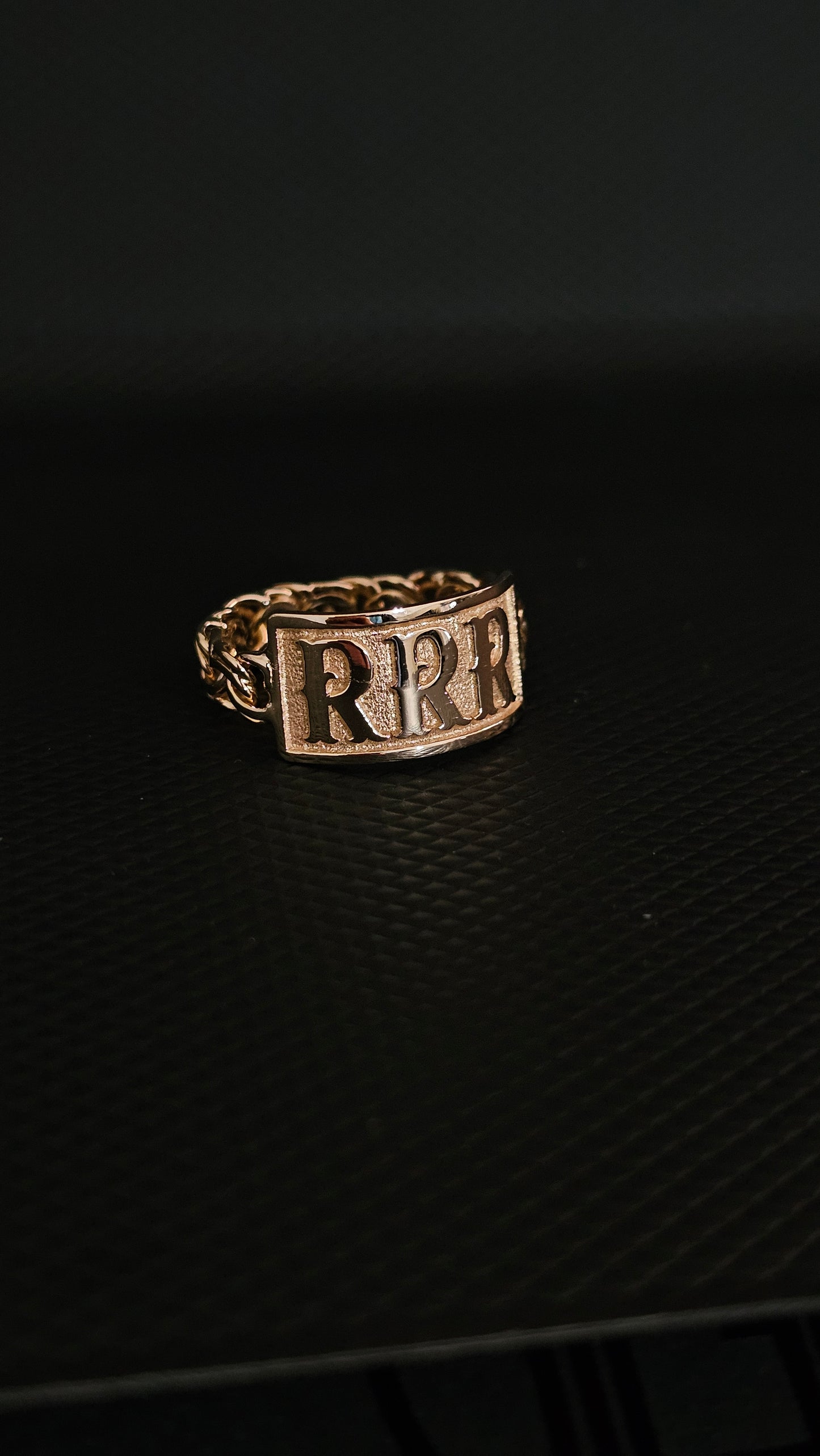 Classic Chino Link Ring with Name