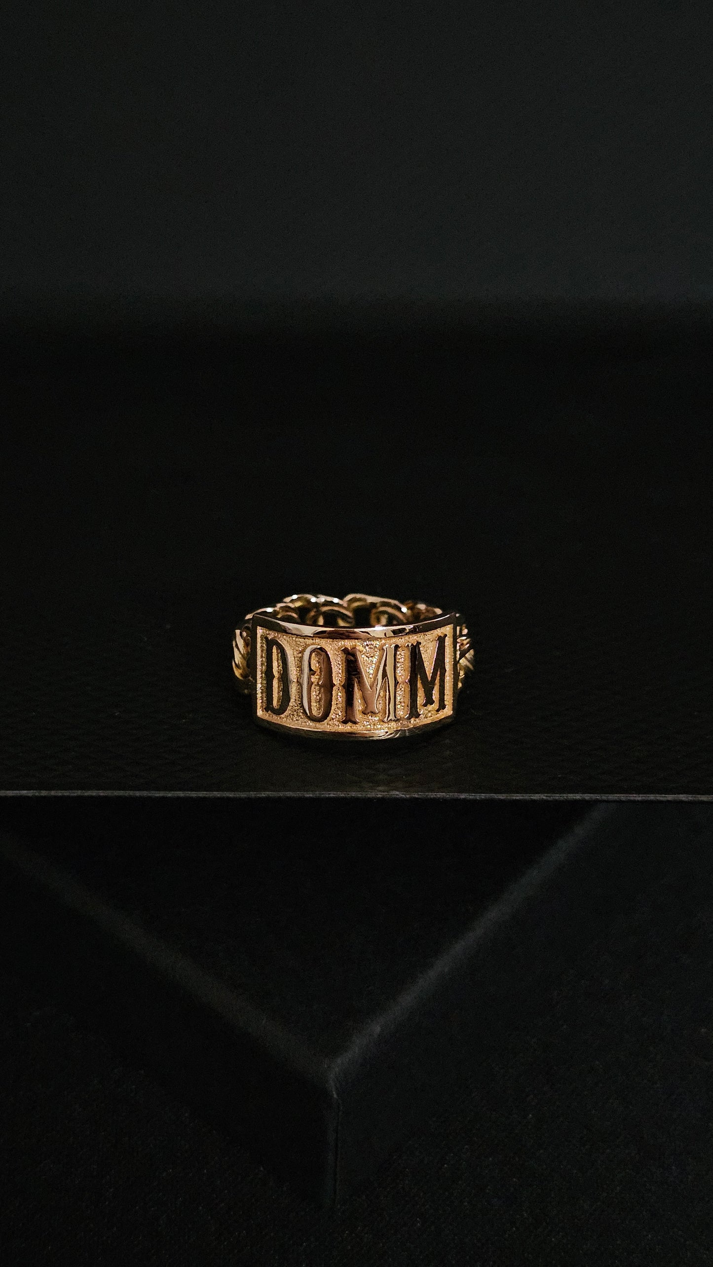 Classic Chino Link Ring with Name