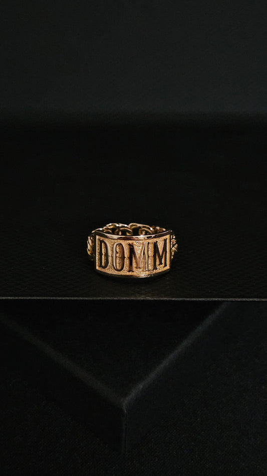 Classic Chino Link Ring with Name