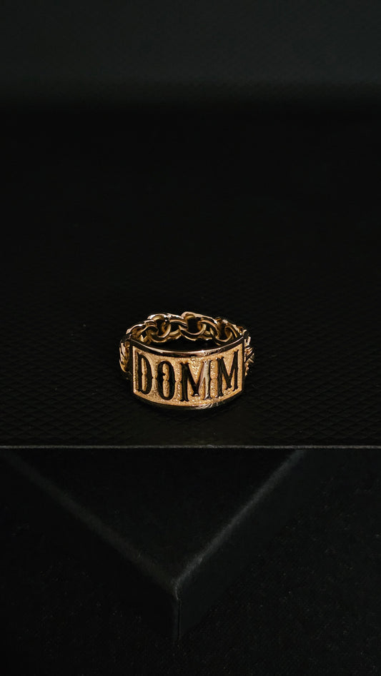 Classic Chino Link Ring with Name